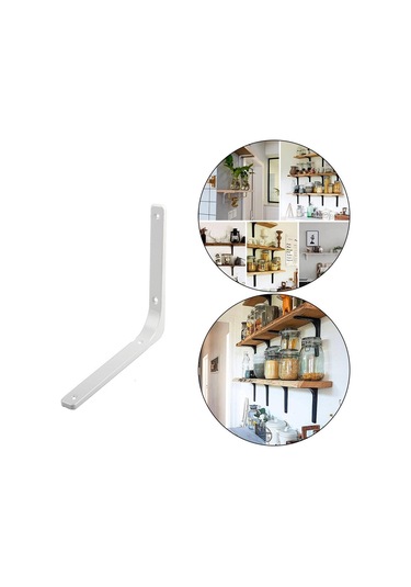 Suntek Ağır Hizmet Raf Aparatı Duvara Asma L Şekilli Braketler Beyaz 12 İnç Beyaz