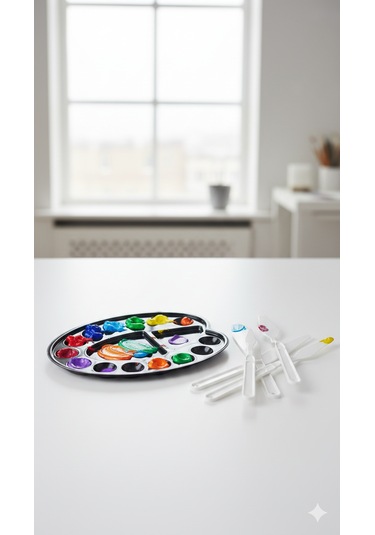 5'li Resim Spatula & Palet Seti 2 Adet