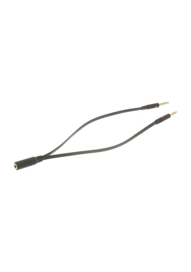 Cbtx Kulaklık PC Adaptörü Kablosu 3.5 MM Çift Mic / Ses 3.5 MM Siyah