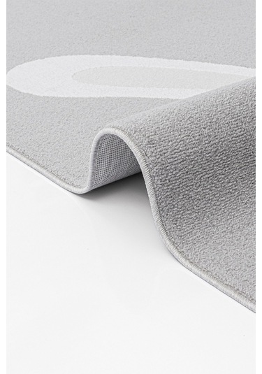 Sparkle Gri Krem Tavşan Figürlü Hayvan Figürlü Çocuk Odası Halısı Gri