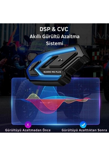 Nukrotech Nukro M6 Plus Bluetooth İnterkom Seti