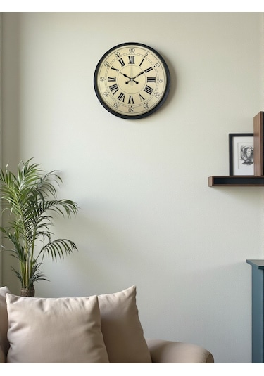 Zentime 36 Cm Siyah Dekoratif Duvar Saati çok Renkli
