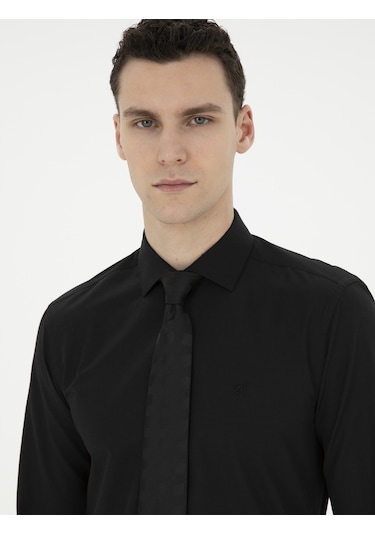 Pierre Cardin Erkek Siyah Gömlek Basic 50285562-vr046 Siyah