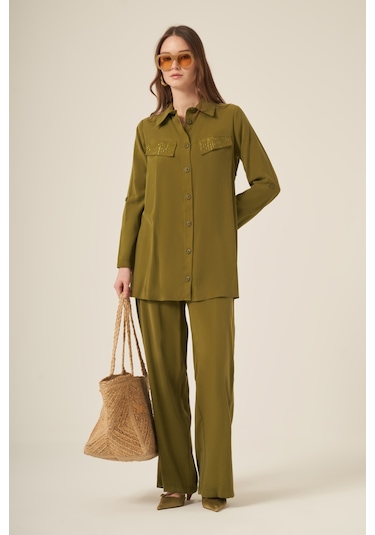 Ftz Women Kadın Benetti Taşli Takım Olive 31287 Olive