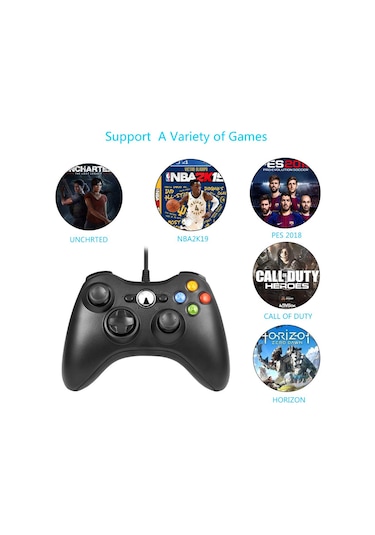 Xbox 360 Pc Uyumlu Wired Kablolu Kol Gamepad Joystick Controller