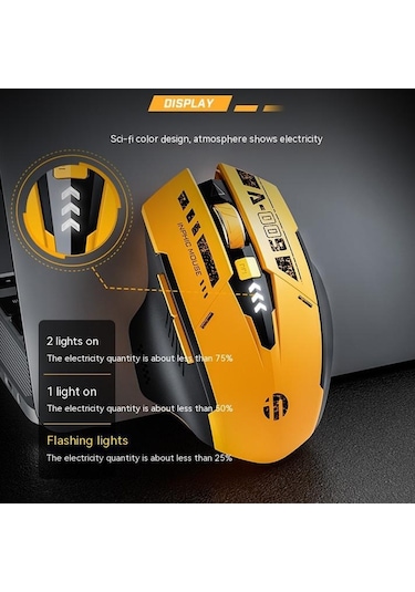 Inphic A9 2.4G Kablosuz Bluetooth 5.0 Optik Mouse