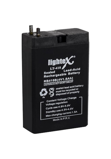 Lt-418 4V 1.8 Ah Bakımsız Işıldak Aküsü