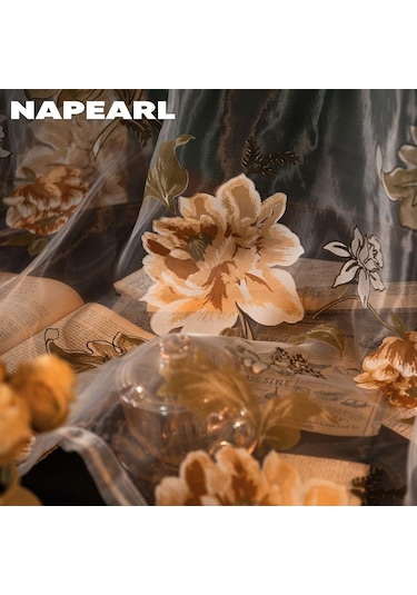 Mor 1pc Modern Mor Çiçek Mutfak Moda Sırf Pencere Perde Çiçek Tül Kapı Perdesi Napearl