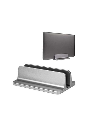 Ebitda Alüminyum Dikey Dizüstü Bilgisayar Sehpası - Ayarlanabilir Masaüstü Tutucu, Gümüş, Macbook, Dell, Lenovo Uyumlu