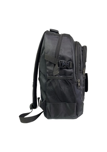 Büyük Su Geçirmeyen Kalın Kumaş Ortopedik Üç Bölmeli Okul Gezi Seyahat Kamp Sırt Çantası 32cmx47cm Siyah