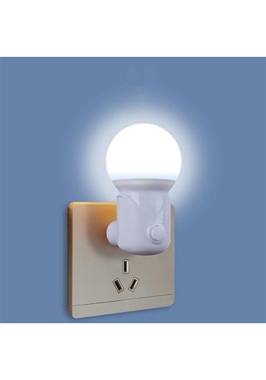 Mavi Led Plug-in Gece Lambası 2 Renk Göz Koruması Uyku Işığı Yatak Odası Soket Işıkları Enerji Tasarrufu Sevimli Balkon Koridor Lambası Mavi