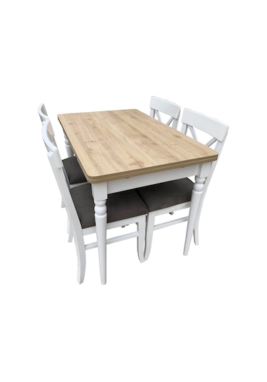 Evimeaksesuar 4 Adet Çapraz X Döşemeli + 70X110 Yanlardan Açılır Smart Masa