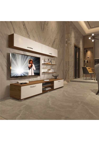 Decoraktiv Eko 5 Mdf Dvd Tv Ünitesi Tv Sehpası Ceviz - Beyaz