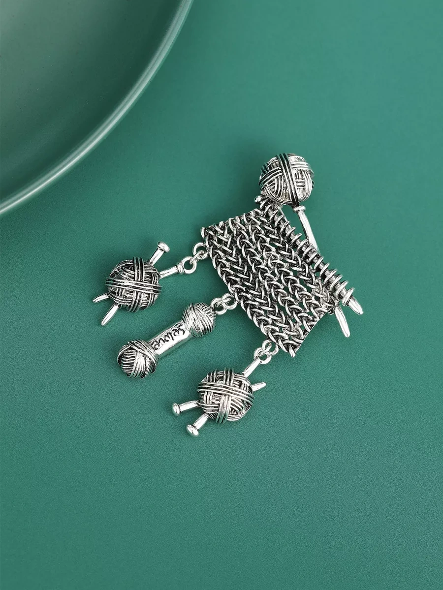 Miss Joy Broş Örme Terzilik Orijinal Sıradışı 11063398 Gri