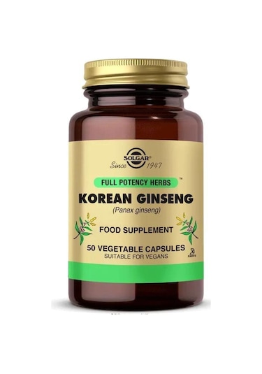 Korean Ginseng Panax Ginseng 50 Kapsül