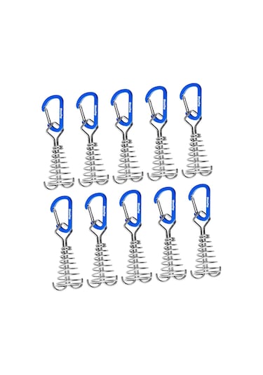 Suntek 10 Parça Güverte Ankraj Mandalları Paslanmaz Mavi Mavi