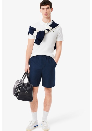 Lacoste Mens Reguler Fit Linen Blend Shorts Erkek Keten Şort Lacivert