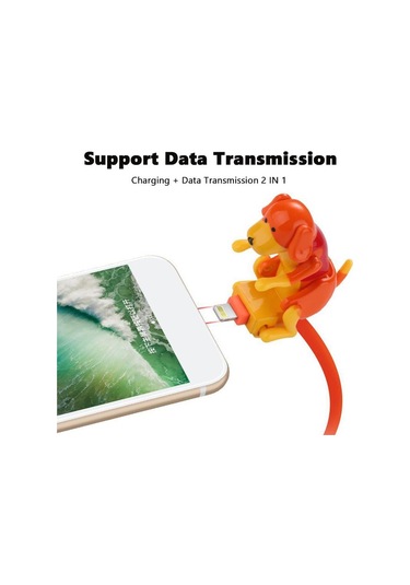 Turuncu Vaorlo Sevimli 'spor' Köpek Şarj Kablosu Mikro Tip-c Ios Desteği Veri İletimi Yüksek Kaliteli Usb Hızlı Şarj Kablosu For Type-c