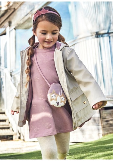 Kız Çocuk Çantalı Elbise 4931 Pembe