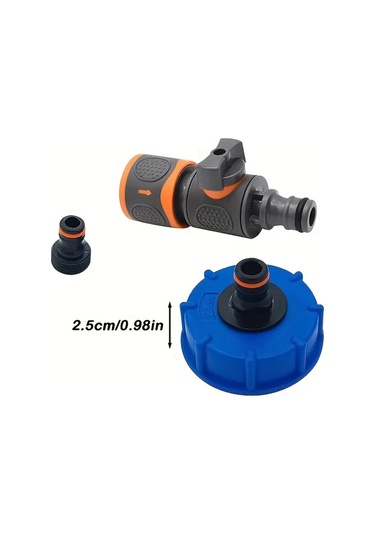 Sunshine011 1 Set Hızlı Bağlantılı Siyah Turuncu Karavan Su Bağlantı Adaptörü Su Pompası Dayanıklı