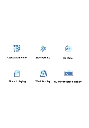 Besthome1 Hoparlörlü Dijital Saat: Fm Radyo, Tf Kart, Mobil Müzik Çalar, Pratik Kullanım