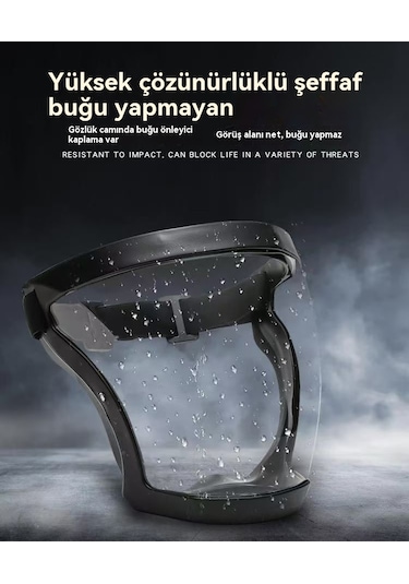 Toz Geçirmez Tam Yüz Koruyucu Maske Kaynak Kesme Ve Zımparalama Maskesi Black White