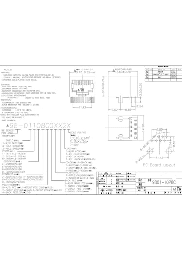 8P8C Plastik Rj45 Soket Ethernet Bağlantı Soketi 8 Pin Pcb Montaj