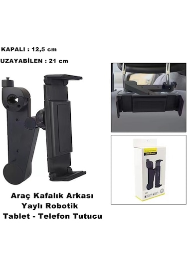 Tablet Ve Telefon Tutucu Araç Içi Arka Koltuk Kafalık Model