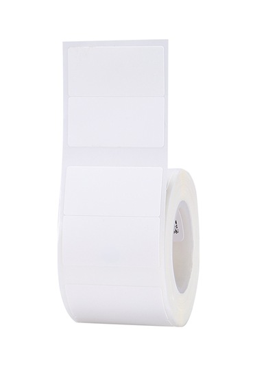 Moveevo Beyaz Çift Satırlı Termal Etiket Kağıdı 30x15mm - 460 Adet, Suya Dayanıklı, Serbest Boyalı, Otomatik Yapışkan - Ev, Ofis, Mağaza Kullanıma Uygun 1 Rulo