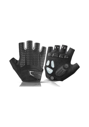 Rockbros S169b Bir Çift Yarım Parmak Bisiklet Eldiven Açık Nefes Alabilir Eldiven