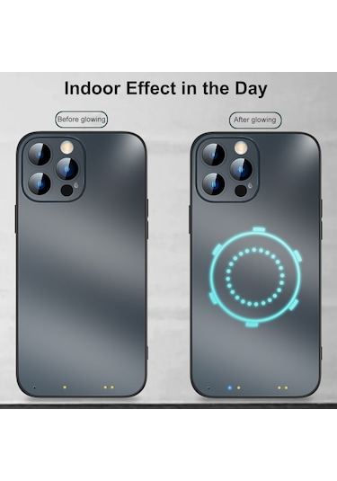 Vkemall  13 Pro Max Uyumlu Model 3: Şarj Edilebilir Pc+tpu Kılıf, Dinamik Işıklı Animasyon, Tam Yönlü Darbe Ve Çarpma Koruması