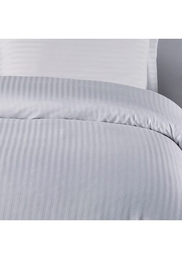 Mena Design Beyaz Saten Nevresim Takımı Çift Kişilik Beyaz