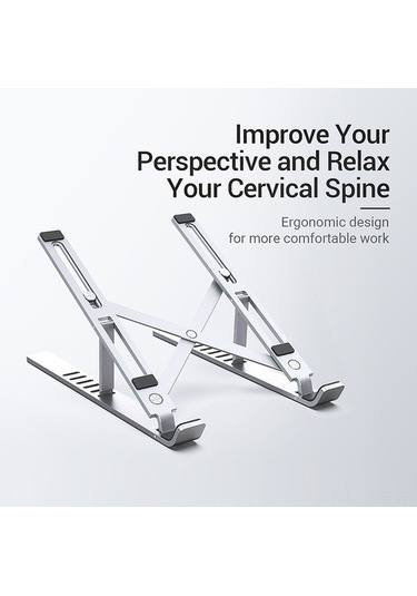 Didadodo Vention Katlanabilir Dizüstü Standı - 6 Ayar Pozisyon, Kaymaz Taban, 17 İnçe Kadar Tablet Ve Laptop Uyumlu, Küçük Boyutlu Tasarım