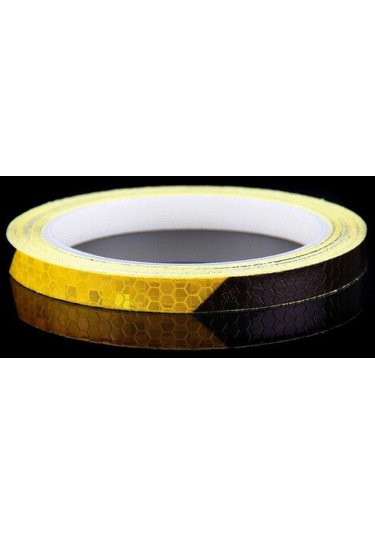 Siyah 8m 1cm Genişlik Dayanıklı Araba Gece Bisiklet Jant Su Geçirmez Aydınlık Araba Jant Bandı