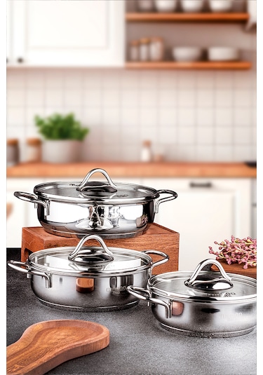 Artemis - 6 Parça Paslanmaz Çelik Sahan Seti 16-18