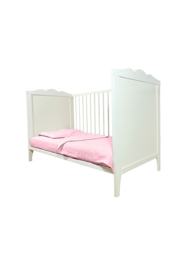 4 Katlı Müslin Bebek Nevresim Takımı Uyku Seti %100pamuk Pembe