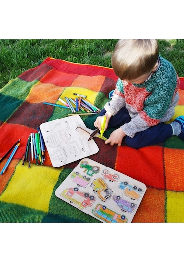 Ahşap Montessori Sebzeler Eğitici Puzzle