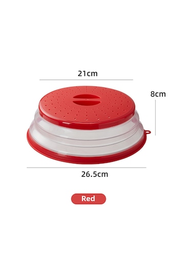 Wezone Kırmızı Fırın Kapağı: Sıcak Dayanıklı Silikon, Yağ Ve Damlama Engeli, Çekmeceli Katlanabilir, Mikrodalga Ve Muhafaza Kullanıma Uygun Diğer