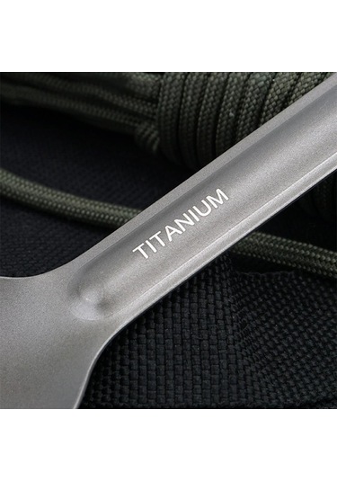 Homyl Titanyum Kamp Seyahat Açık Piknik Sofra Kaşık Çatal Kaşık