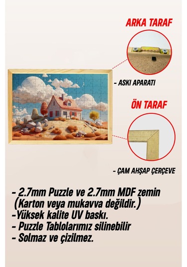 Ahşap Çerçeveli Puzzle - Tablo Kod: Hthp - 003 23 X 32 120 Parça