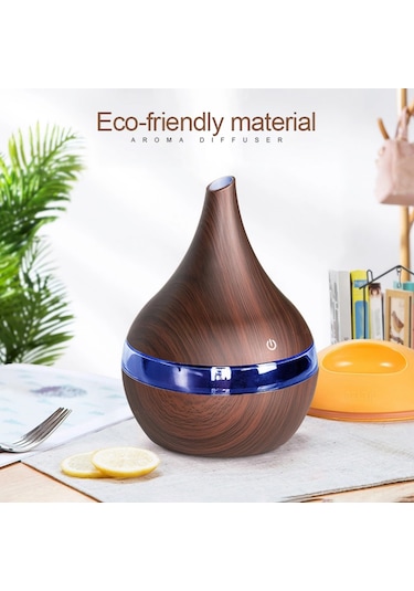 Youtek Kahverengi 300ml Usb Nemlendirici: 7 Renkli Led Işık, Ucuz Su Fıçısı, Hava Temizleyici, Ultra Sessiz, Dokunmatik Kontrol, Ev/ofis Kullanıma Uygun