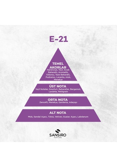 Sansiro E-21 Floral Erkek Parfüm EDP 50 ML
