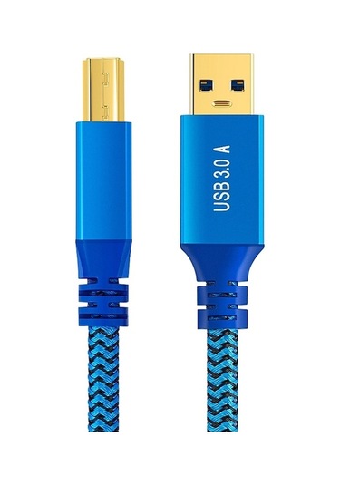 Novahub Yazıcı/sabit Disk Usb 3.0 A-erkek Konnektör Kablosu, 0.6m Mavi Yüksek Hızlı