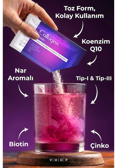 Voop Collagen Beauty Tip 1 ve Tip 3 10 Saşe