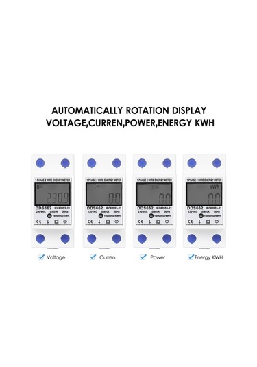 Pazly 230v Tek Fazlı Dijital Elektrik Sayacı Dds662 - Yüksek Hassasiyetli Enerji Ölçüm Cihazı
