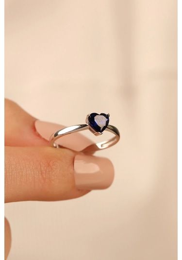 Çgkmücevherat Mavi Kalp Taşlı Altın Yüzük Klpyzk001 Gold