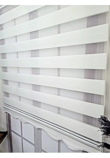 Bbb Mikro Pliseli Stor Zebra Perde Beyaz Mz483