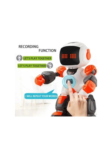 Uzaktan Kumandalı Işıklı Sesli Ses Kaydı Yapan Yürüyen Robot
