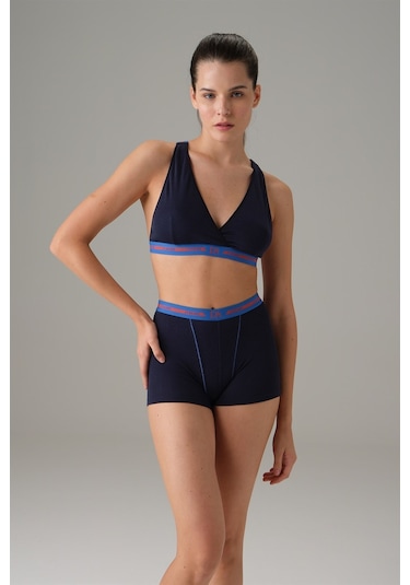 Doreanse Kadın Lacivert Boxer Model Spor Şort 8161-siyah
