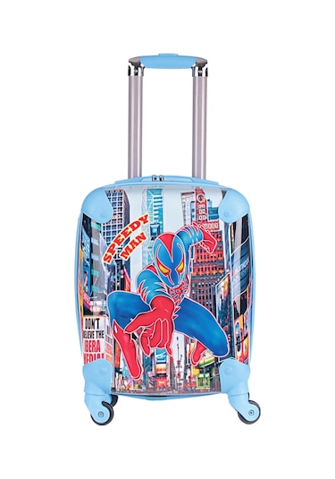 Protocol London Mavi Spiderman Speedy Man Erkek Çocuk Valizi Mavi